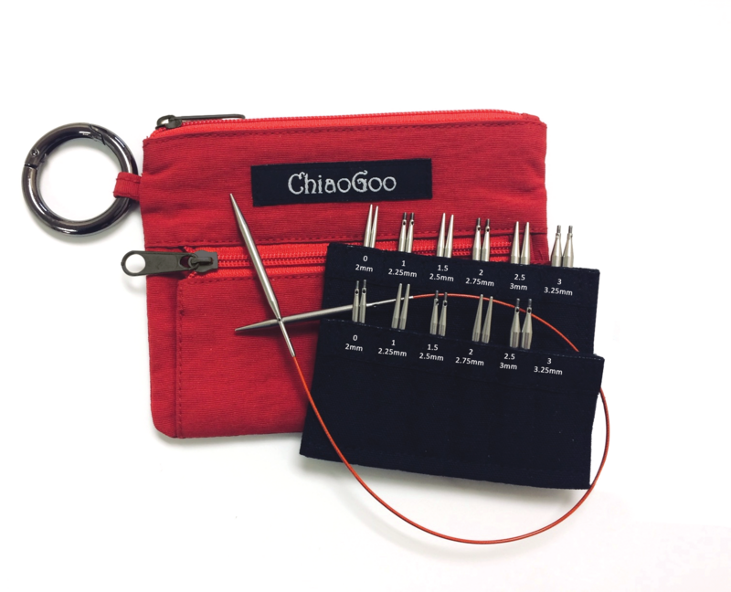 Набор укороченных металлических съёмных спиц 5 и 8 см Chiaogoo Twist Shorties (2-3.25мм)